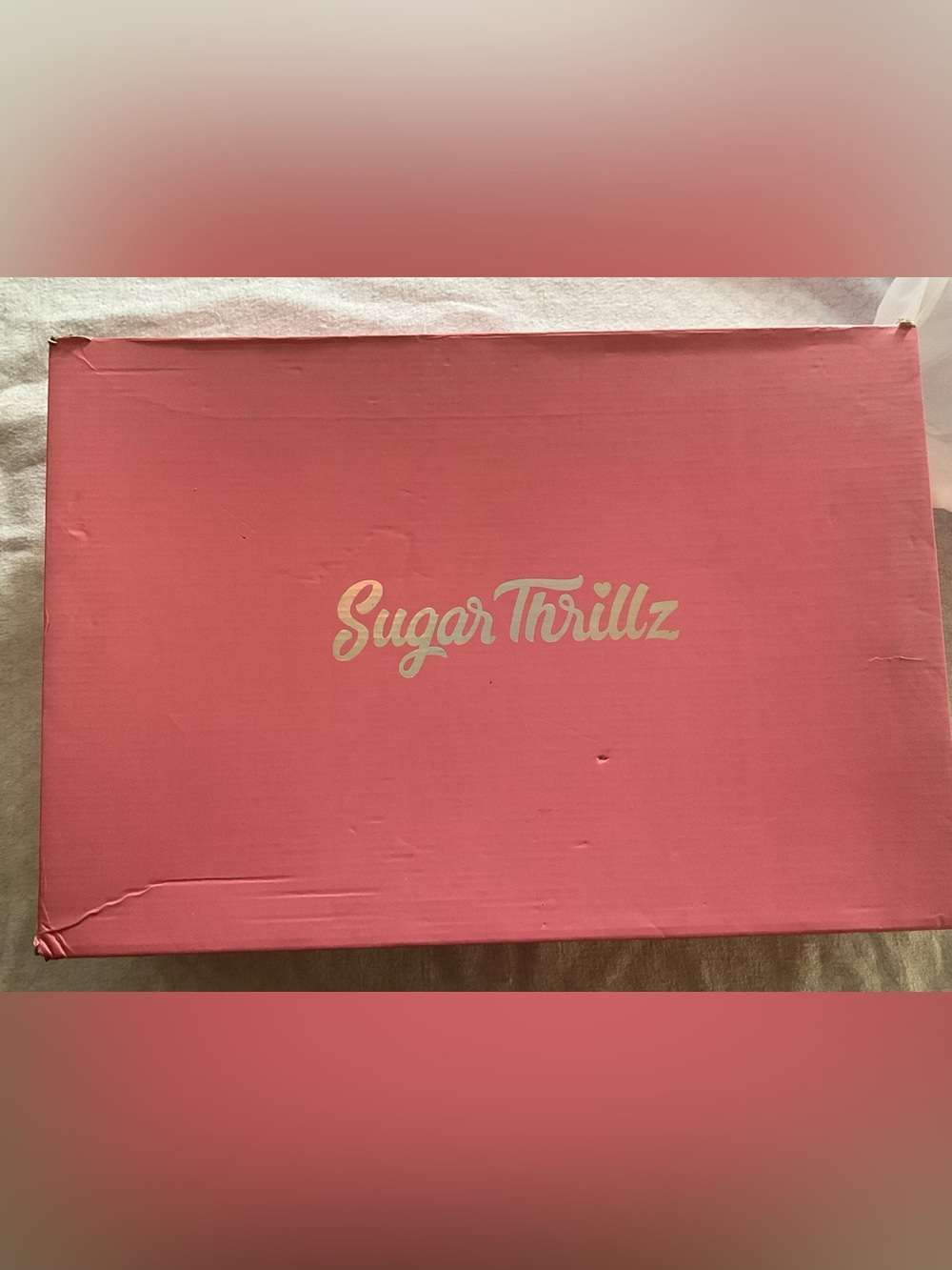 Sugar Thrillz Hot Pink Box with Gold Logo
